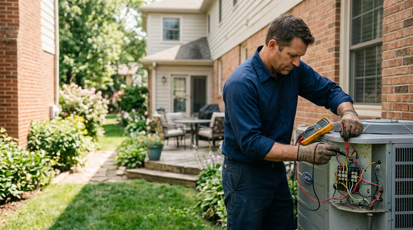 HVAC technician working near Coleman, OK